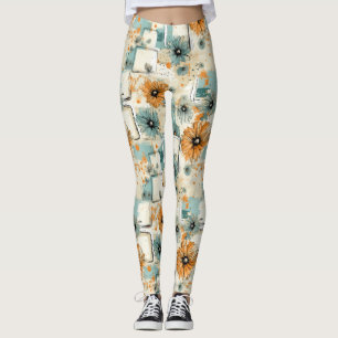 Vintage Floral Pattern (3) Leggings