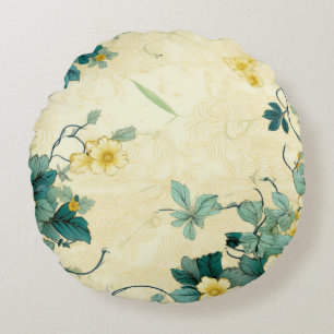 Vintage Floral Pattern (4) Round Cushion