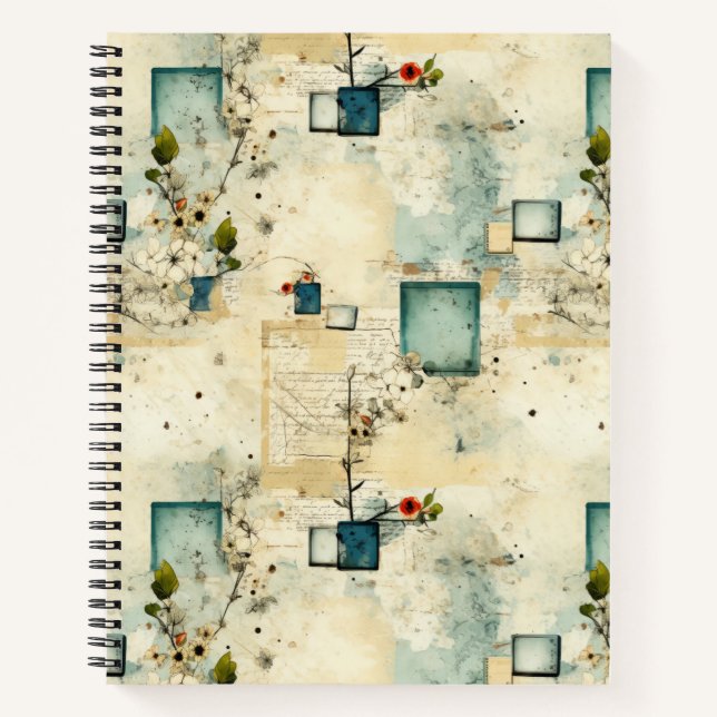 Vintage Floral Pattern (5) Notebook (Front)
