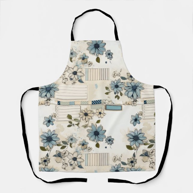 Vintage Floral Pattern Apron (Front)