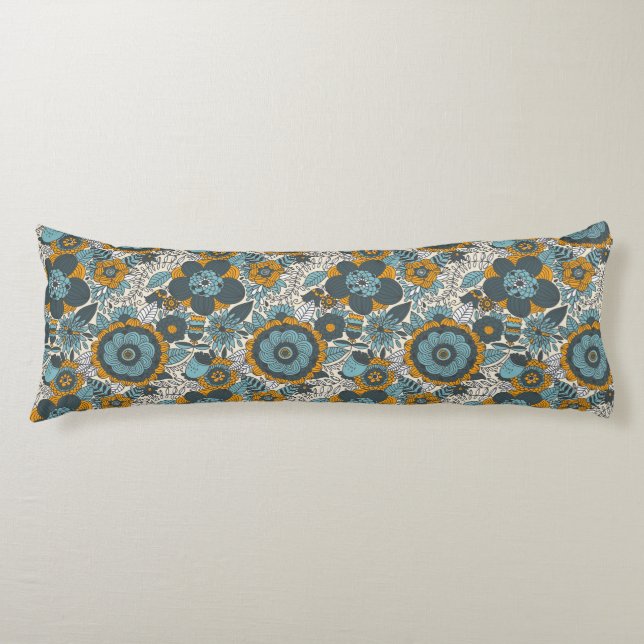 Vintage floral pattern body cushion (Front)