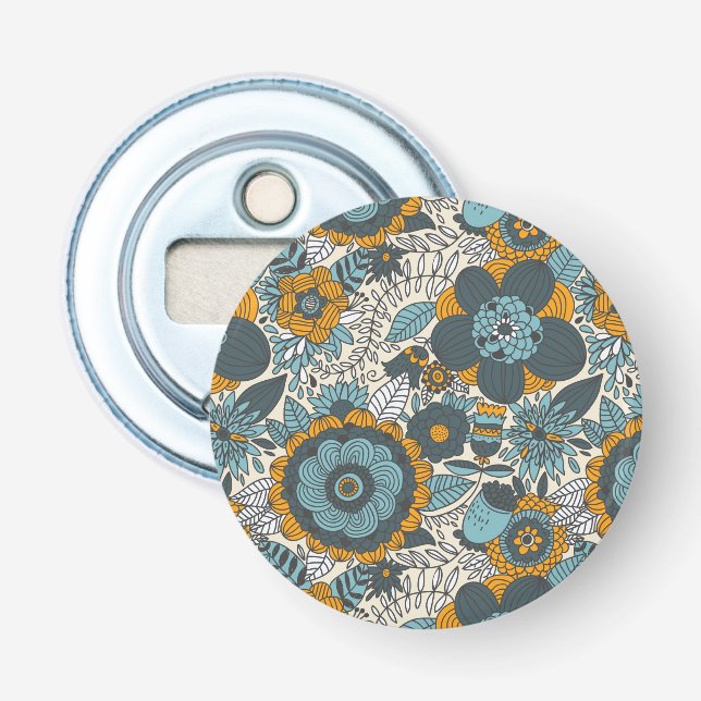 Vintage floral pattern bottle opener (Front)