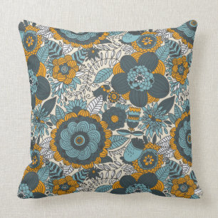 Vintage floral pattern cushion