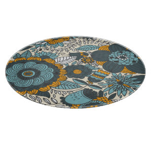Vintage floral pattern cutting board