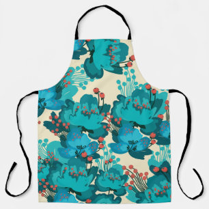 Vintage floral pattern, delicate flowers. apron