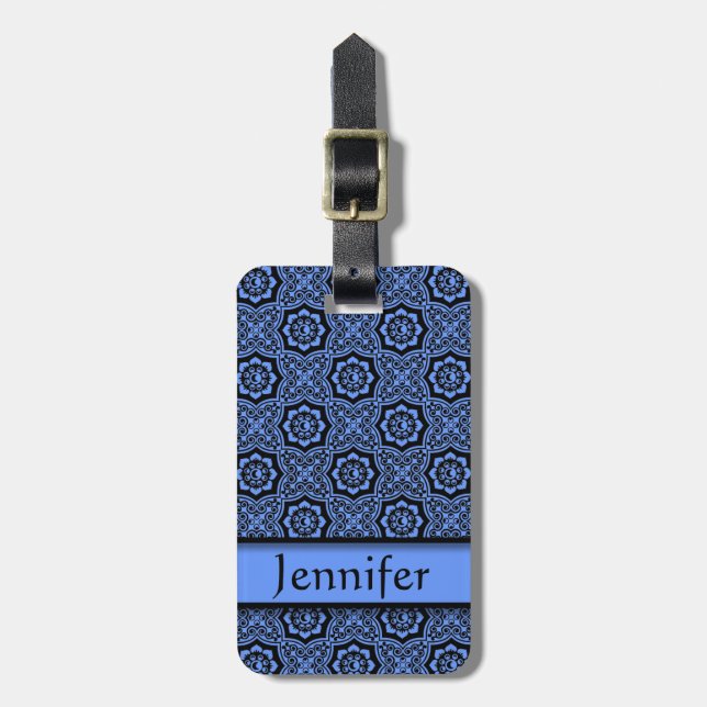 Vintage Floral Pattern Design Luggage Tag (Front Vertical)