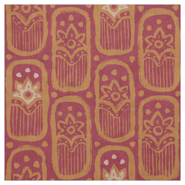 Vintage floral pattern in Indian style. Fabric (Swatch)