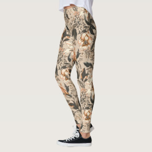 Vintage Floral Pattern Leggings