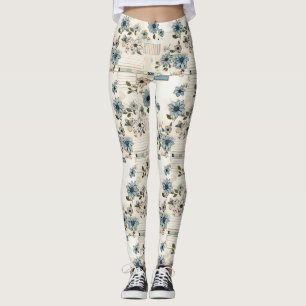 Vintage Floral Pattern Leggings