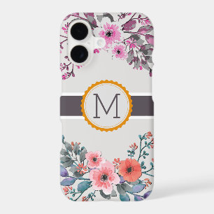 Vintage Floral Pattern Modern Monogram #19