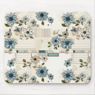 Vintage Floral Pattern Mouse Pad
