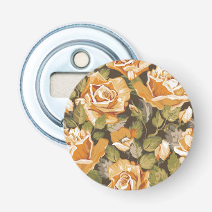 Vintage Floral pattern of yellow roses Bottle Opener