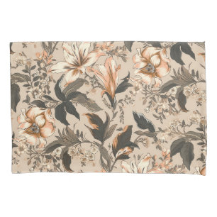 Vintage Floral Pattern Pillow Case