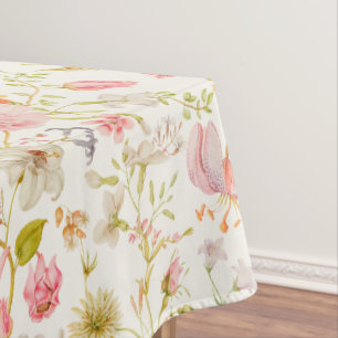 Vintage Floral Pattern Tablecloth