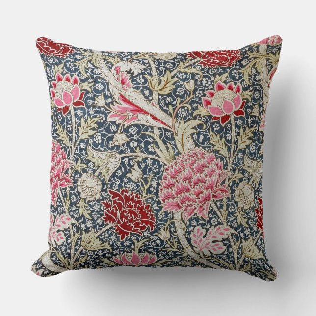 Vintage Floral Pattern, William Morris Cushion (Front)