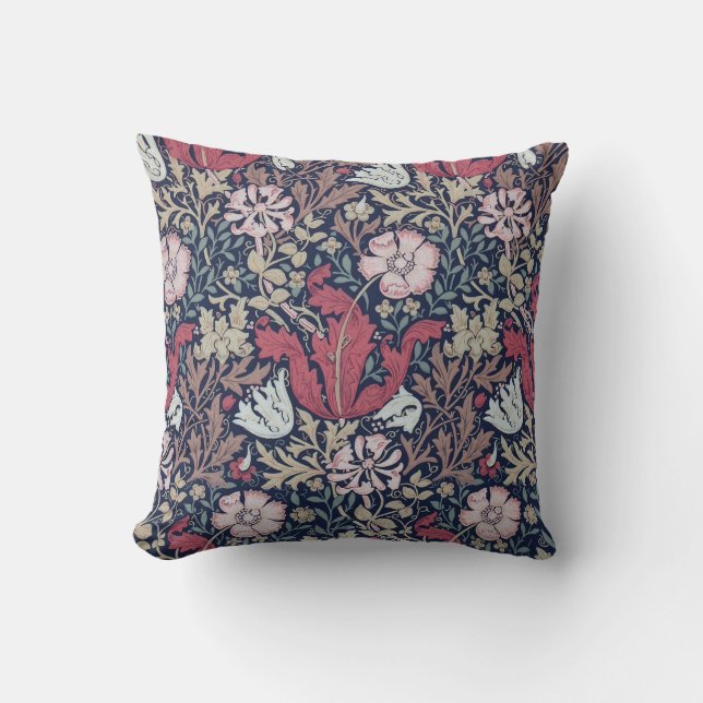 Vintage Floral Pattern, William Morris Cushion (Front)