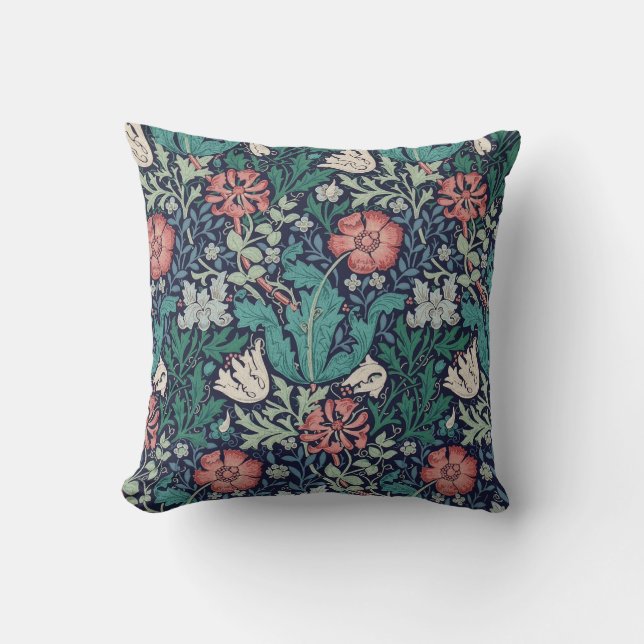 Vintage Floral Pattern, William Morris Cushion (Front)