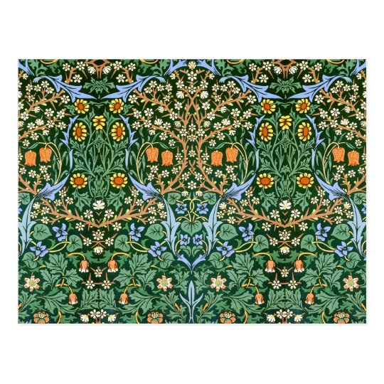 Vintage Floral Pattern William Morris Postcard