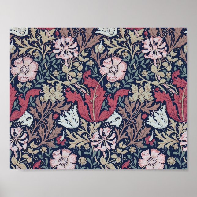 Vintage Floral Pattern, William Morris Poster (Front)