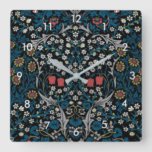 Vintage Floral Pattern, William Morris Square Wall Clock