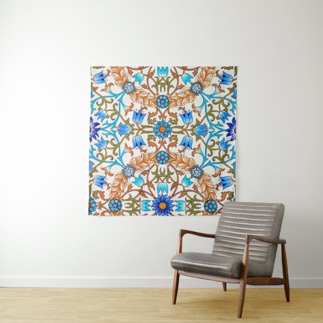 Vintage Floral Pattern, William Morris Tapestry (In Situ (Horizontal))