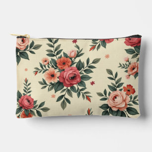 Vintage floral patterns with classic elegance Accessory Pouch