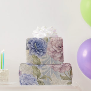 Vintage Floral Peony Wrapping Paper