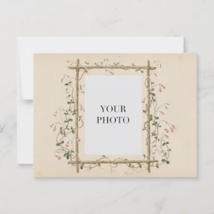 Vintage Floral Personal Photo Postcard
