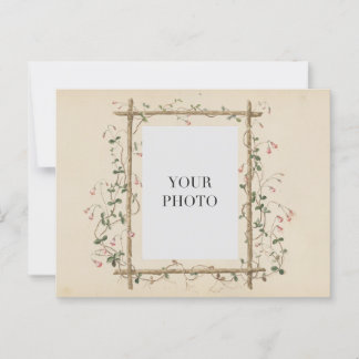 Vintage Floral Personal Photo Postcard