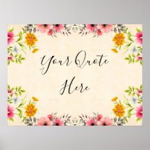 Vintage Floral Personalised Quote
