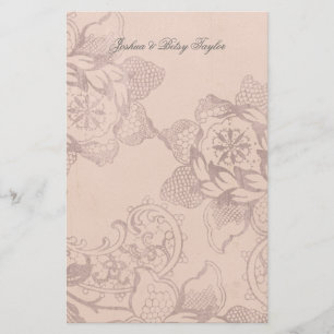 Vintage Floral Personalised Thank You Stationery