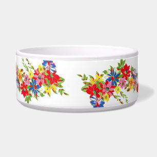 Vintage Floral Pet Bowl