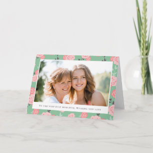 Vintage Floral Photo Mother's Day Greeting Card