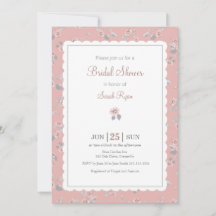 Vintage Floral Pink Daisies French Country Pink In