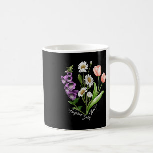 Vintage Floral Plant Foxglove Daisy Tulip Flower G Coffee Mug