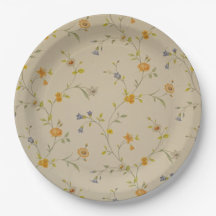 Vintage Floral Plates 