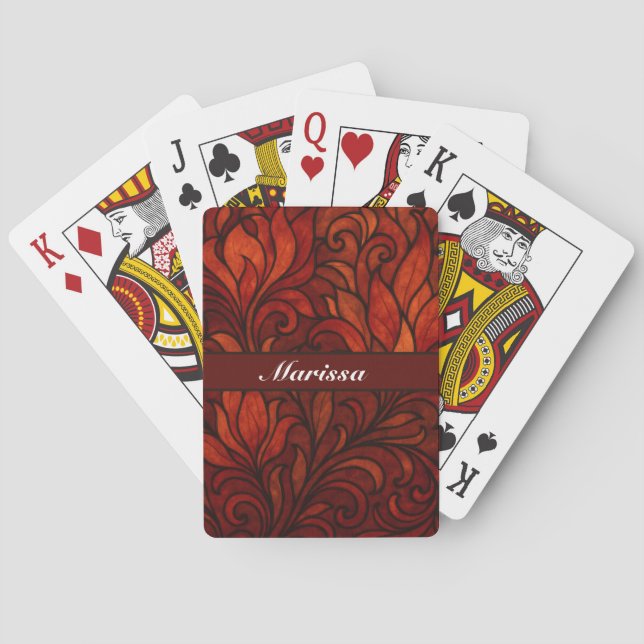 Vintage Floral Playing Cards (Back)