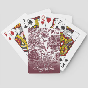 Vintage Floral Playing Cards