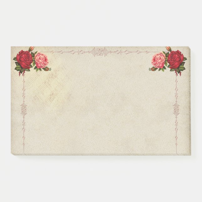 Vintage floral  post-it notes (Front)