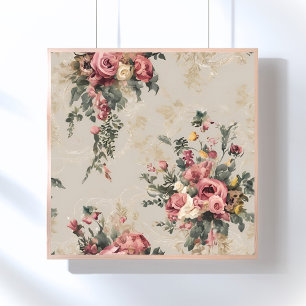 Vintage Floral Poster