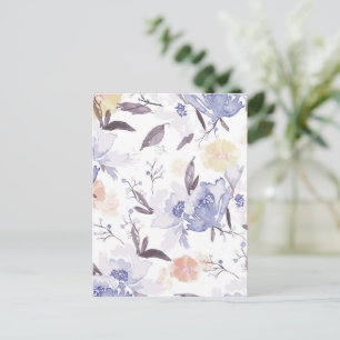 Vintage Floral Print 1 Holiday Postcard