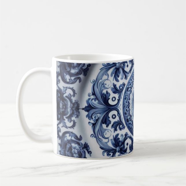 Vintage Floral Printed Colour Changing Coffee Mug (Left)