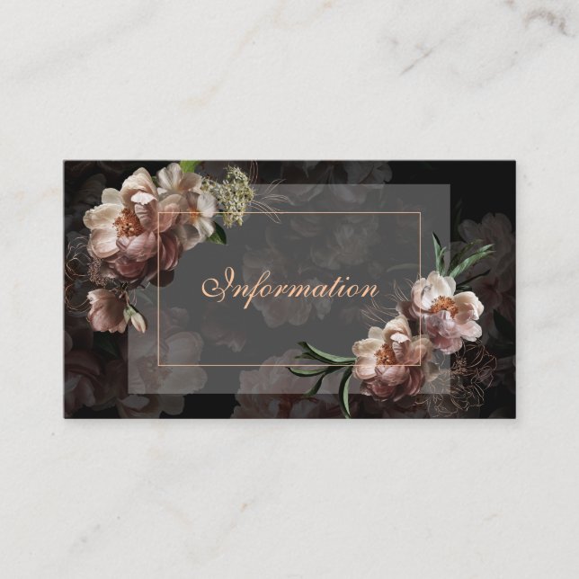 Vintage Floral QR Code Wedding Enclosure Card (Front)