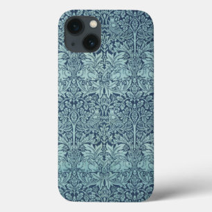 Vintage Floral Rabbit Birds Pattern iPhone 13 Case