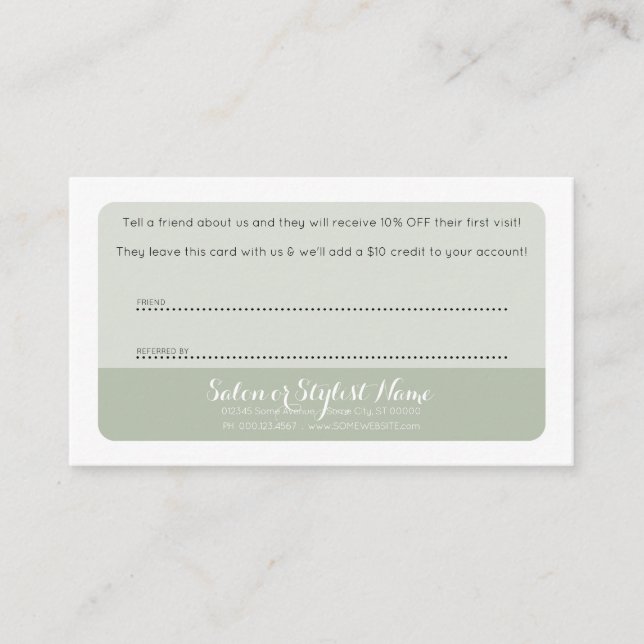 vintage floral referral cards (Front)