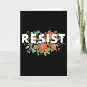 Vintage Floral Resist Anti-trump Not My President Card