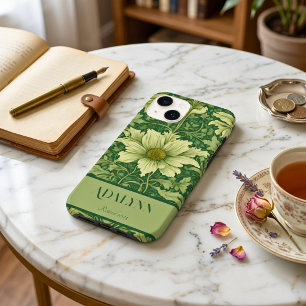 Vintage Floral Retirement Gifts for Mum Green Case-Mate iPhone 14 Case