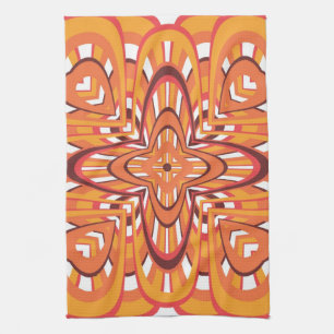 Vintage Floral Retro Seamless Tea Towel