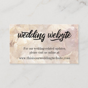 Vintage, Floral, Romantic Wedding Website Card