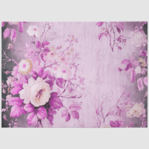 Vintage Floral Rose Greenery Decoupage Tissue Paper